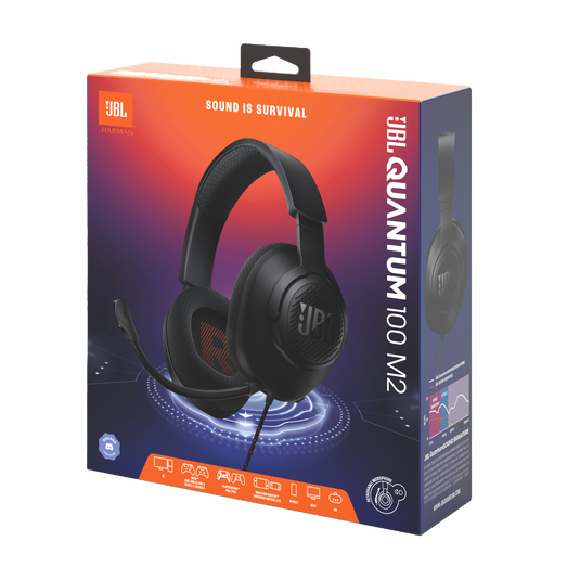 JBL Quantum 100M2 - Black - Wired over-ear gaming headset with detachable mic and mute option - Detailshot 15 image number null